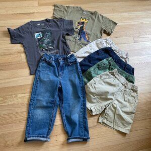 Uniqlo kids 3-4yr tops, shorts, and denim bundle